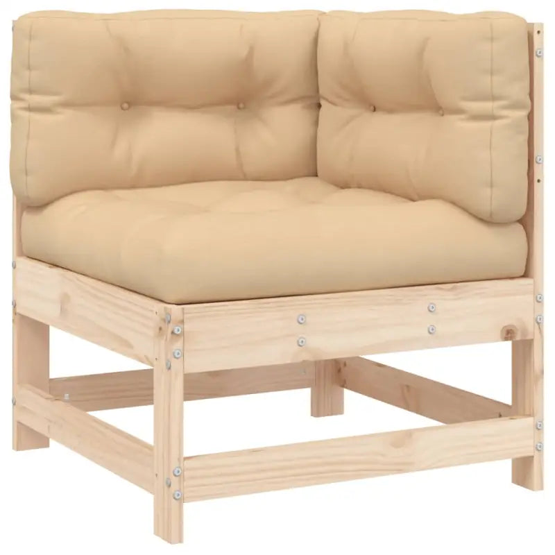 Massief Grenenhout Tuin Lounge Set met Voetenbank en Salontafel - Tuinsets