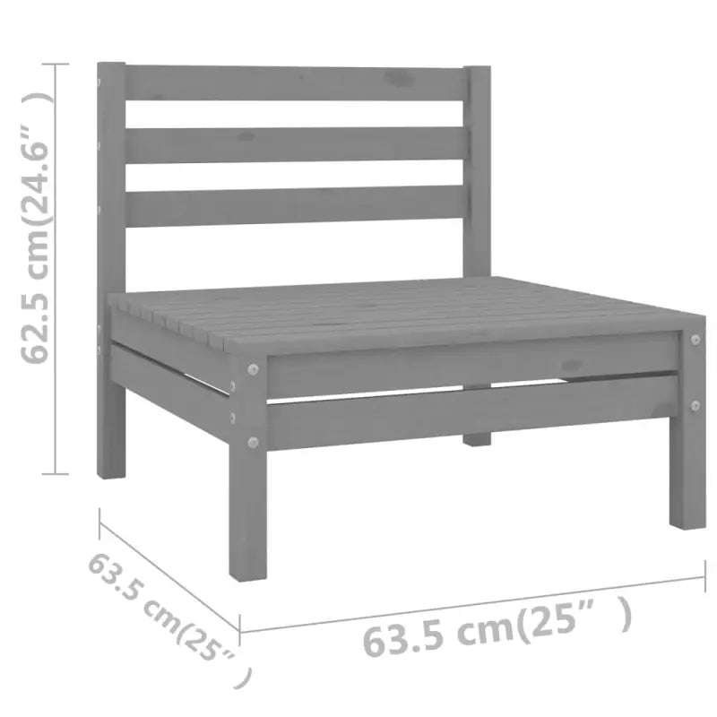 Massief Grenenhout Tuinset met Tafel en Voetenbank voor ontspanning - Tuinsets