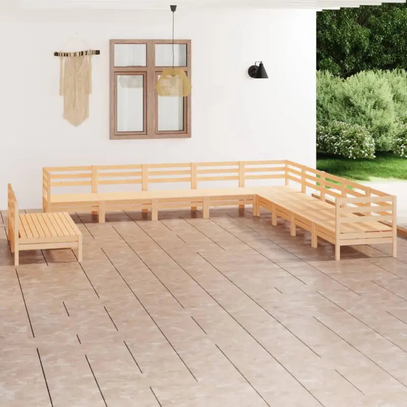 Massief grenenhout tuinset voor ontspanning en gezelligheid in de tuin - Naturel - Tuinsets