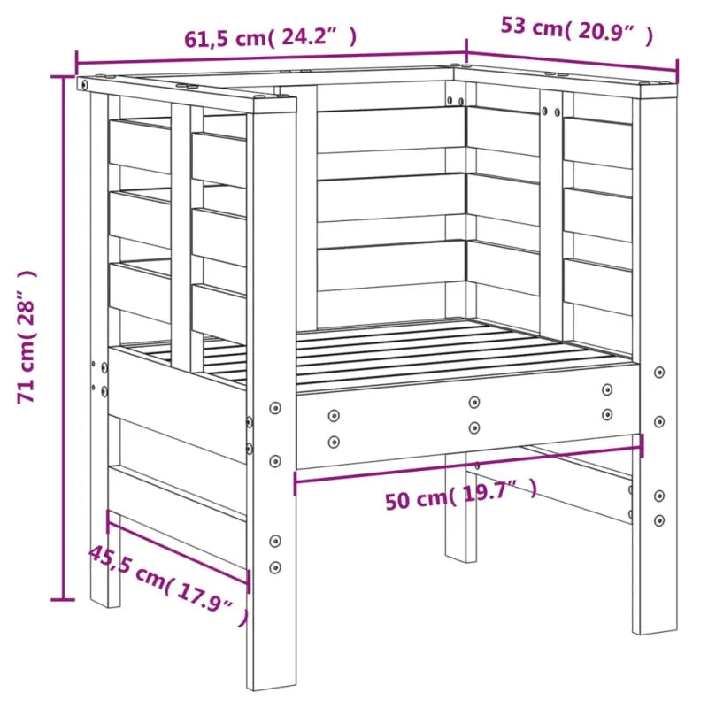 Massief grenenhout tuinstoelen voor gezellige tuin of terras leestijd - Tuinstoelen