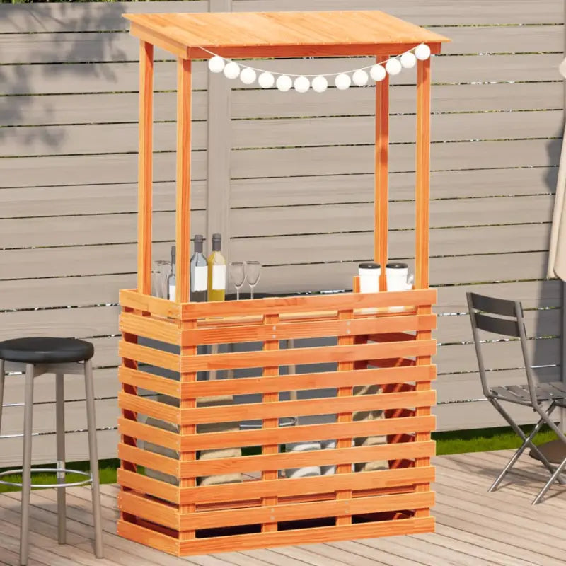 Massief Grenenhout tuintafel voor buiten voor gezellige momenten - Wasbruin / 112,5 x 57 x 195,5 cm / 1 - Tuintafels