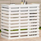 Massief Grenenhout tuintafel voor buiten voor gezellige momenten - Wit / 113,5 x 50 x 103 cm / 1 - Tuintafels