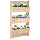 Massief grenenhout verticale muurplantbak voor tuin en balkon - Natuurlijk grenenhout / 1 - Bloempotten & plantenbakken