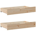 Massief Grenenhouten 2-in-1 slaapbank met onderschuifbed - Bedden & bedframes