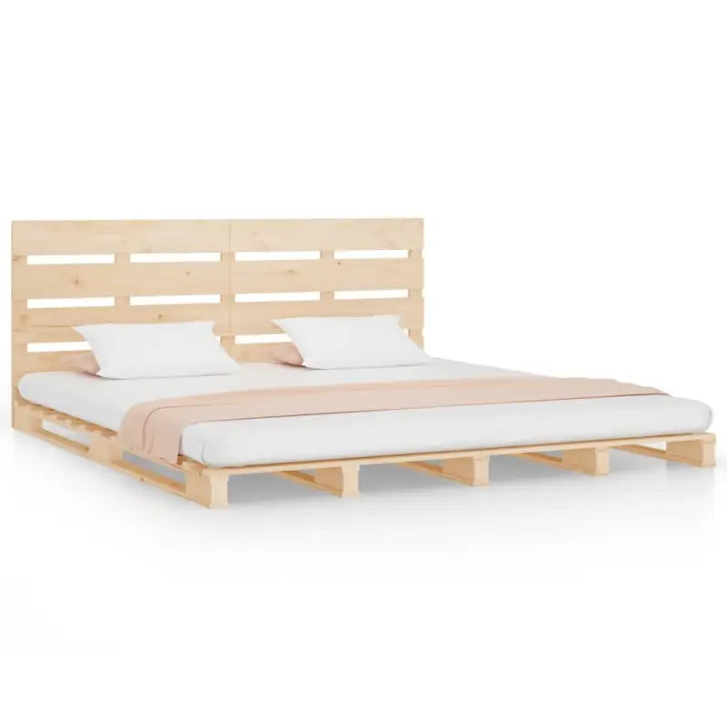 Massief Grenenhouten Bedframe met Levering Bevat voor Een Natuurlijke Sfeer - Bedden & bedframes