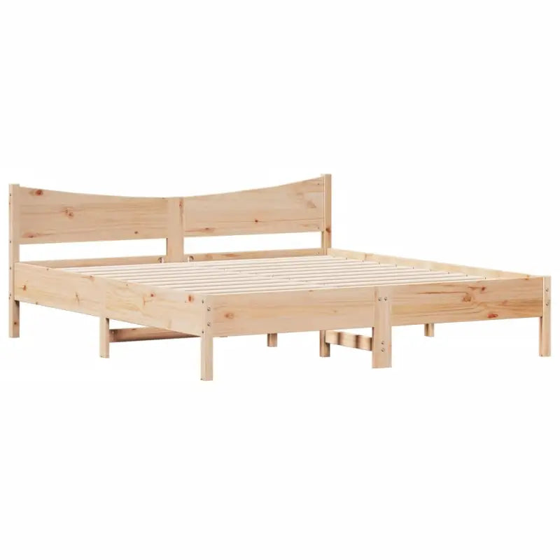 Massief Grenenhouten bedframe met multiplex lattenbodem en uitstekende ondersteuning - Bedden & bedframes