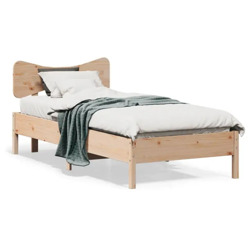 Massief grenenhouten bedframe met multiplex lattenbodem voor een goede nachtrust - Naturel / 90 x 190 cm - Bedden &