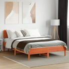 Massief grenenhouten bedframe met multiplex lattenbodem voor een goede nachtrust - Wasbruin / 150 x 200 cm - Bedden &