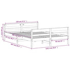 Massief grenenhouten bedframe met multiplex lattenbodem - Bedden & bedframes