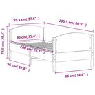Massief Grenenhouten Bedframe met Multiplex Lattenbodem - Bedden & bedframes