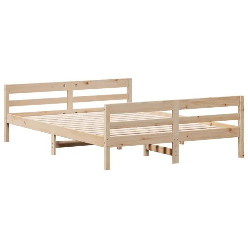 Massief grenenhouten bedframe met multiplex lattenbodem - Bedden & bedframes