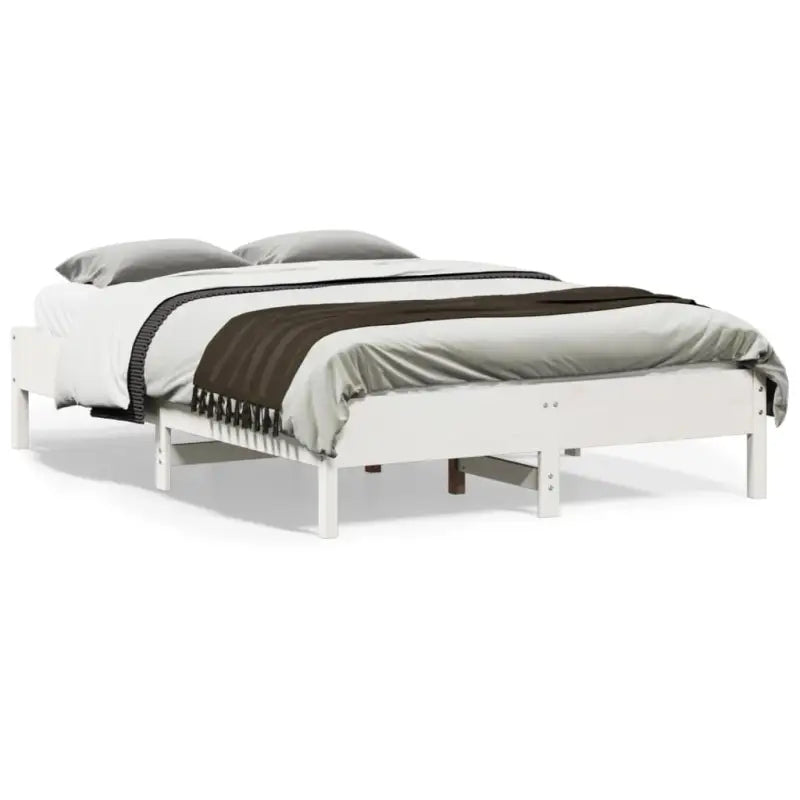 Massief Grenenhouten bedframe met multiplex lattenbodem voor optimale slaap - Wit / 120 x 190 cm - Bedden & bedframes