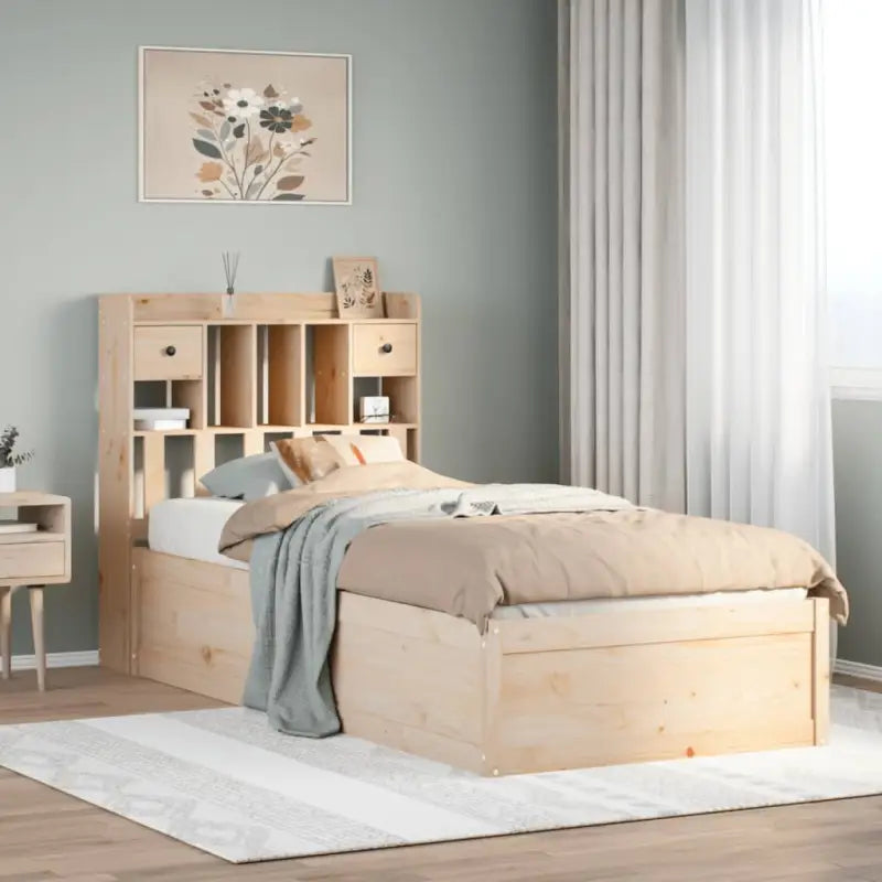 Massief Grenenhouten Bedframe voor Comfort en Natuurlijke Interieurstijl - Naturel / 75 x 190 cm - Bedden & bedframes