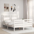 Massief Grenenhouten Bedframe voor Comfort en Natuurlijke Decoratie - Wit / 120 x 190 cm - Bedden & bedframes