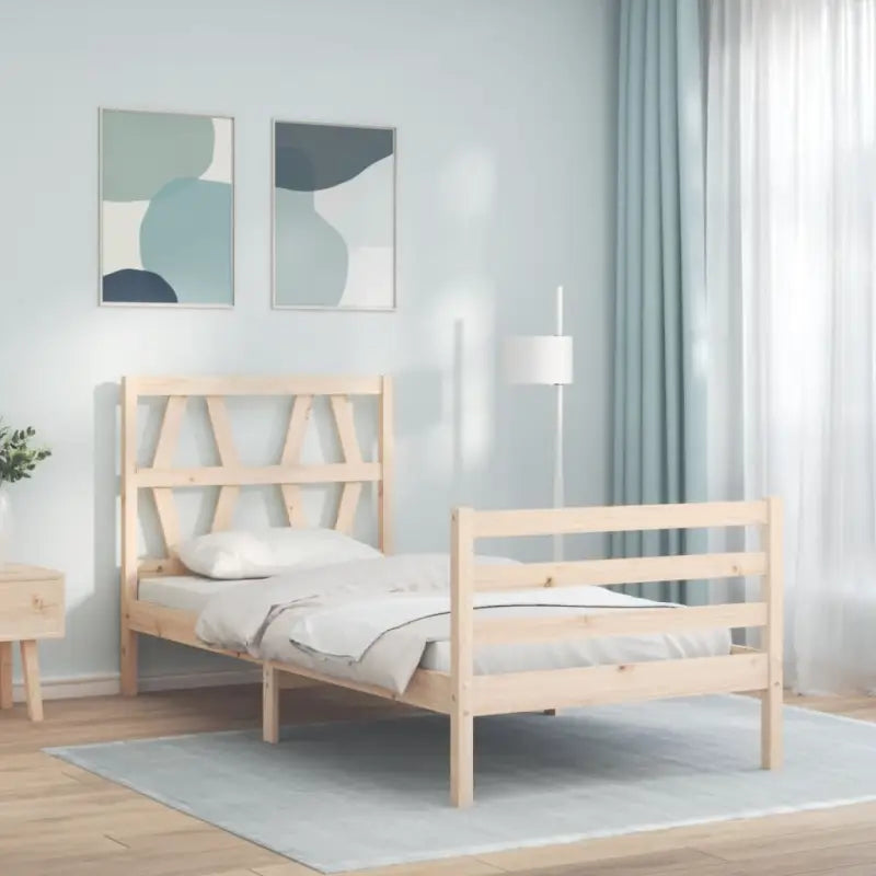 Massief grenenhouten bedframe voor comfortabele nachtrust - Naturel / 100 x 200 cm - Bedden & bedframes