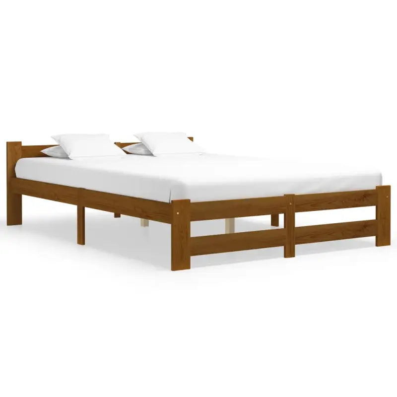 Massief Grenenhouten Bedframe voor een Elegante Slaapkamerstijl - Honingbruin / 120 x 200 cm - Bedden & bedframes
