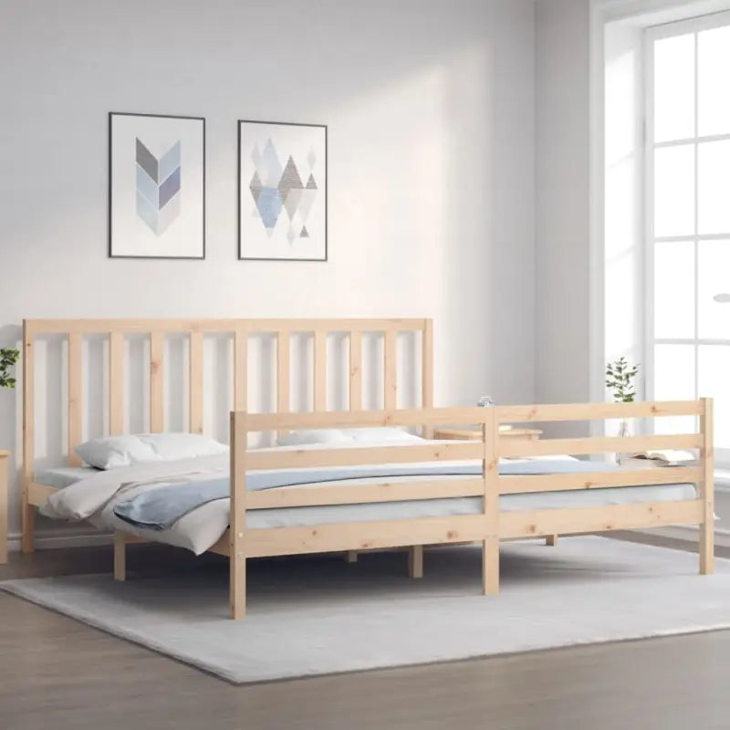 Massief grenenhouten bedframe voor een goede nachtrust en natuurlijk interieur - Naturel / 200 x 200 cm - Bedden &