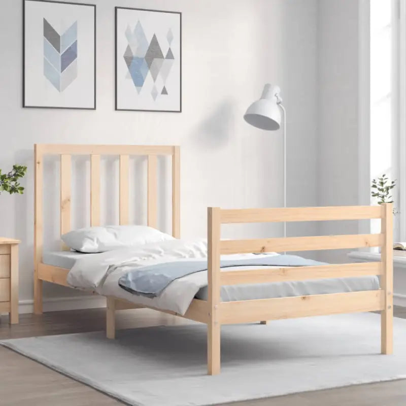Massief grenenhouten bedframe voor een goede nachtrust en natuurlijk interieur - Naturel / 100 x 200 cm - Bedden &