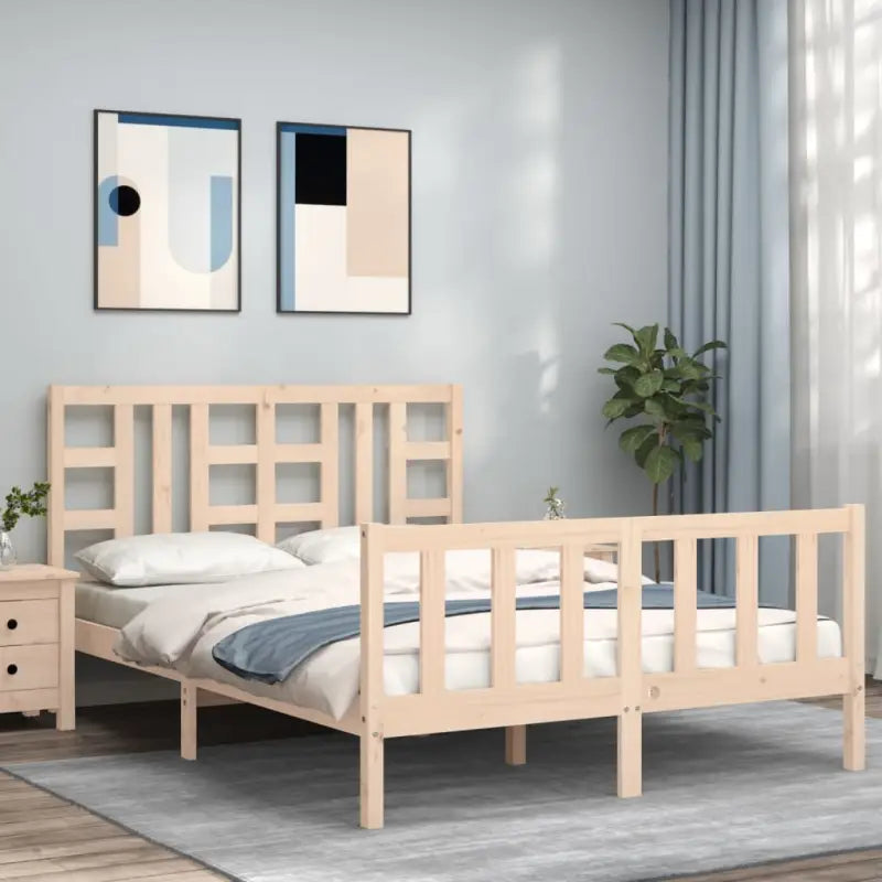 Massief grenenhouten bedframe voor een goede nachtrust - Naturel / 140 x 190 cm - Bedden & bedframes