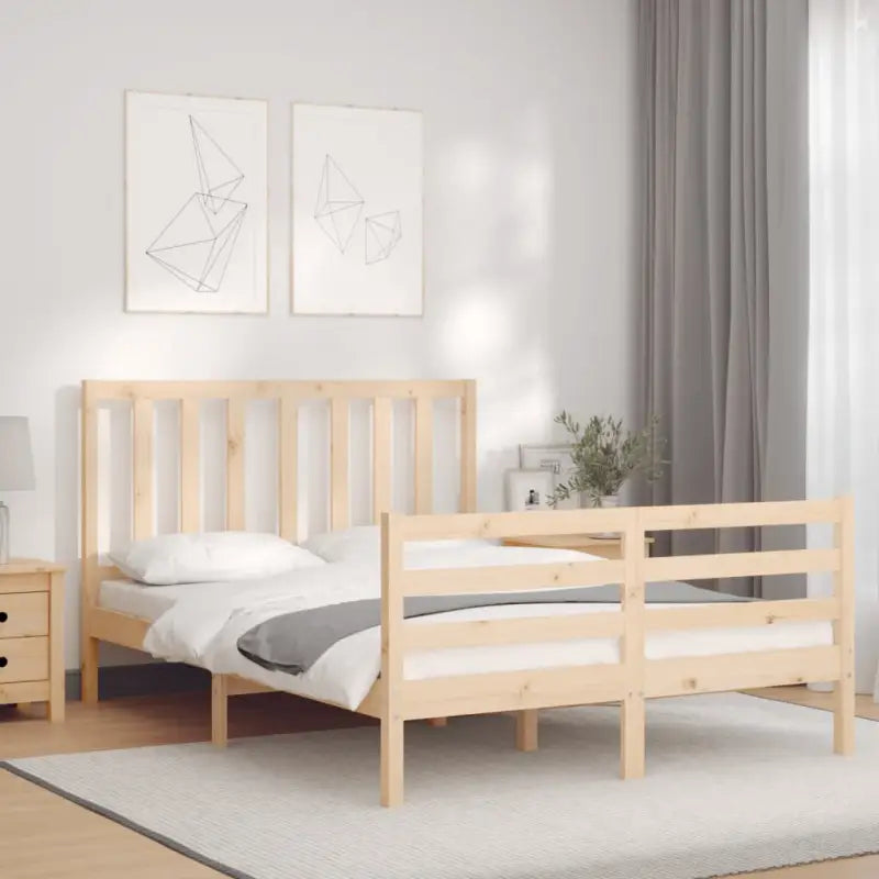 Massief grenenhouten bedframe voor een goede nachtrust - Naturel / 140 x 190 cm - Bedden & bedframes