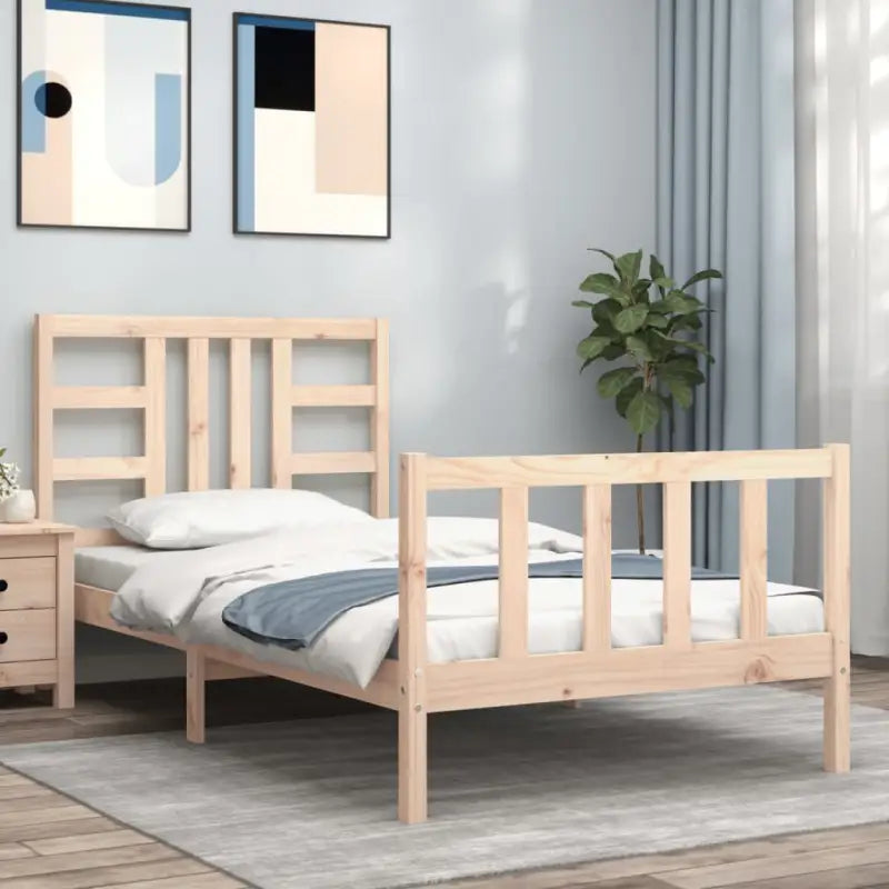 Massief grenenhouten bedframe voor een goede nachtrust - Naturel / 90 x 190 cm - Bedden & bedframes
