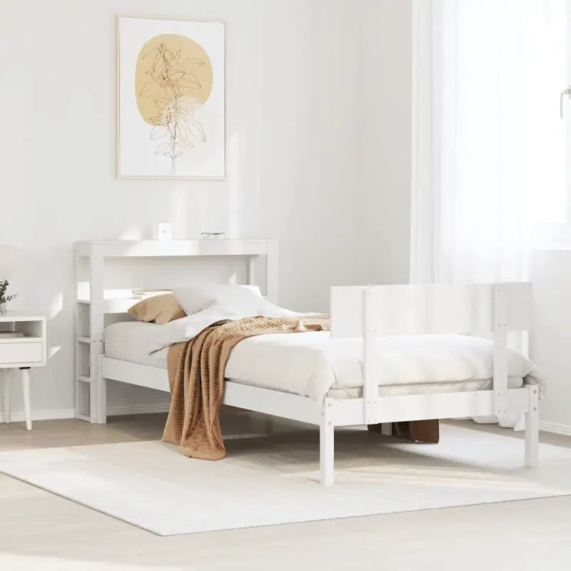 Massief grenenhouten bedframe voor een goede nachtrust - Wit / 75 x 190 cm - Bedden & bedframes