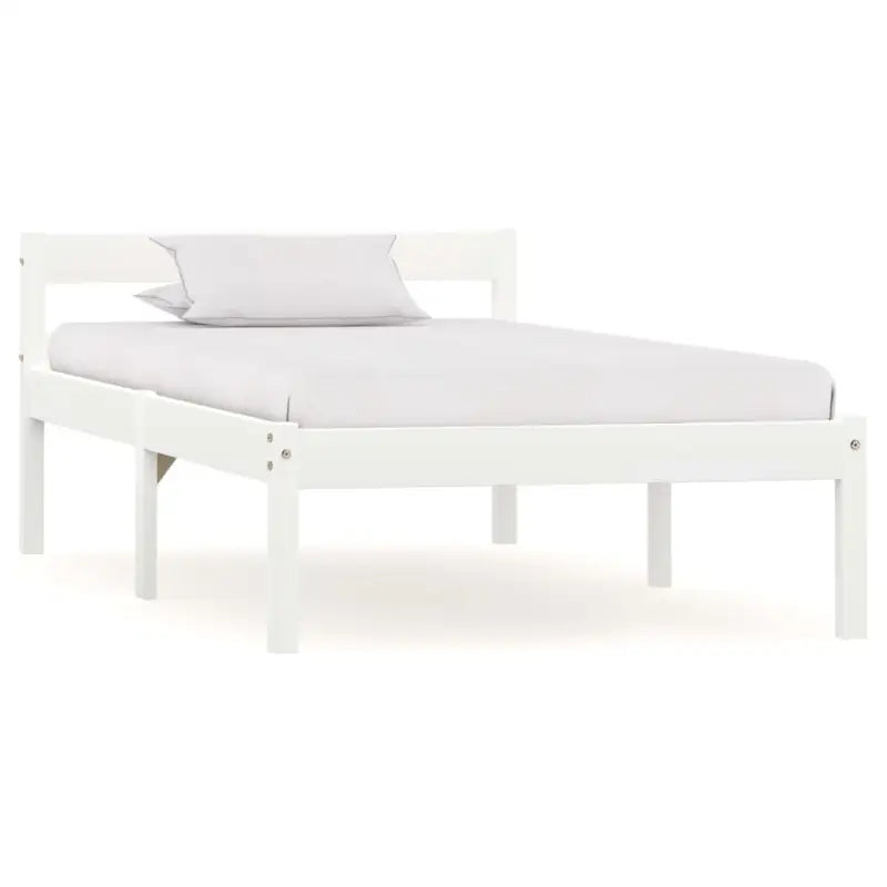 Massief grenenhouten bedframe voor een moderne slaapkamer stijl - Wit / 90 x 200 cm - Bedden & bedframes