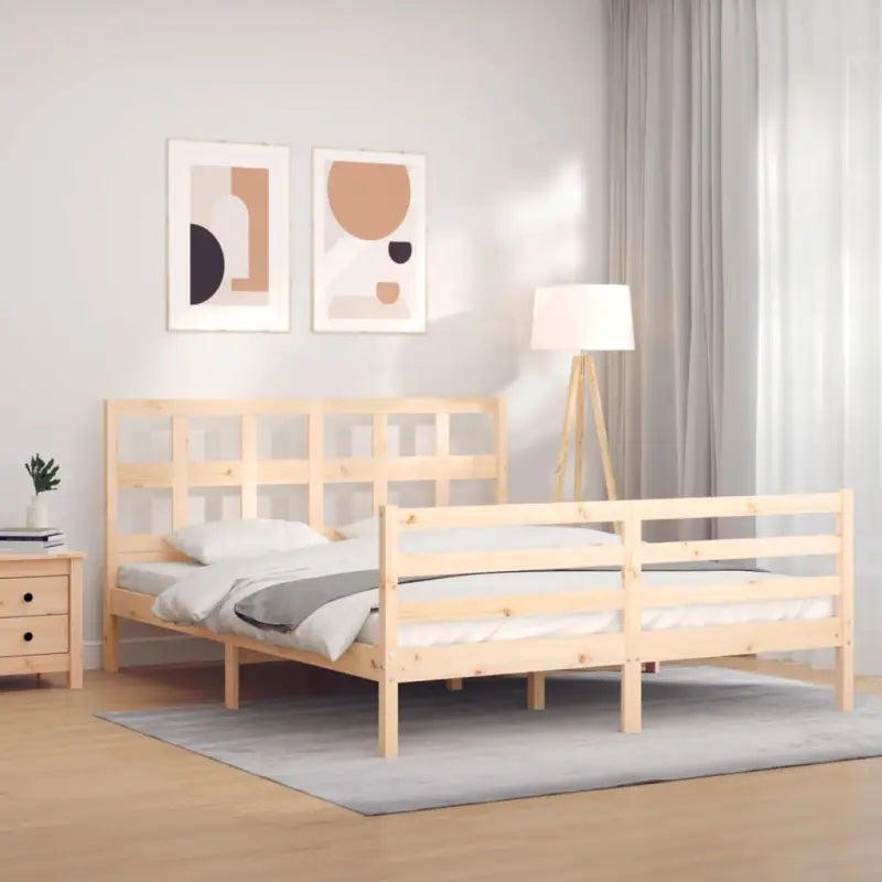 Massief grenenhouten bedframe voor een natuurlijke en comfortabele slaap - Naturel / 160 x 200 cm - Bedden & bedframes