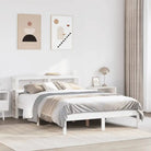 Massief grenenhouten bedframe voor een natuurlijke en comfortabele slaapkamer - Wit / 135 x 190 cm - Bedden & bedframes