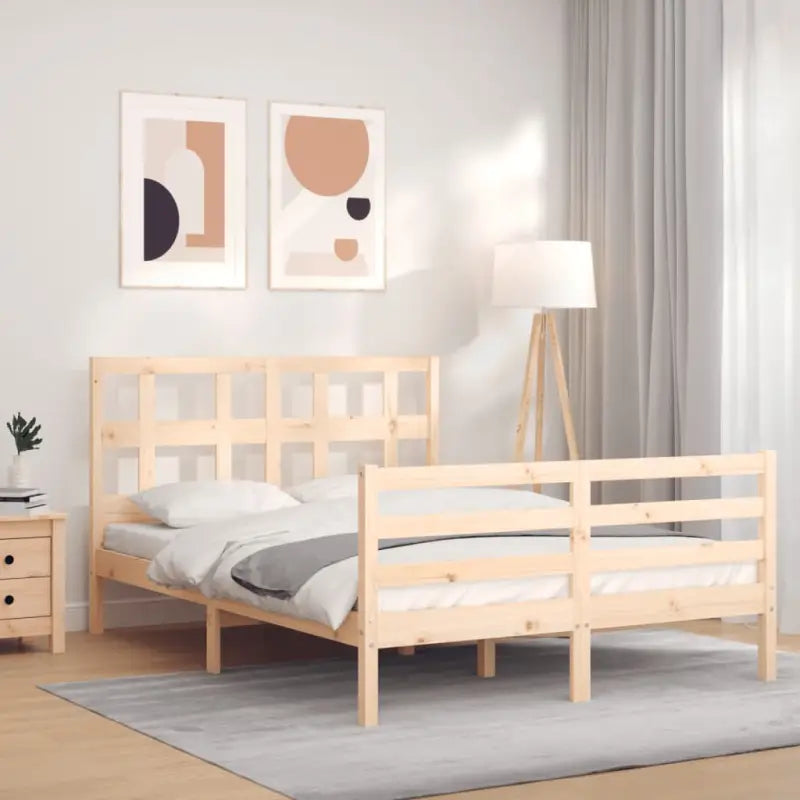 Massief grenenhouten bedframe voor een natuurlijke en comfortabele slaap - Naturel / 120 x 190 cm - Bedden & bedframes
