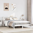Massief grenenhouten bedframe voor een natuurlijke en comfortabele slaapkamer - Wit / 160 x 200 cm - Bedden & bedframes