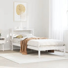 Massief grenenhouten bedframe voor een natuurlijke en comfortabele slaapkamer - Wit / 75 x 190 cm - Bedden & bedframes