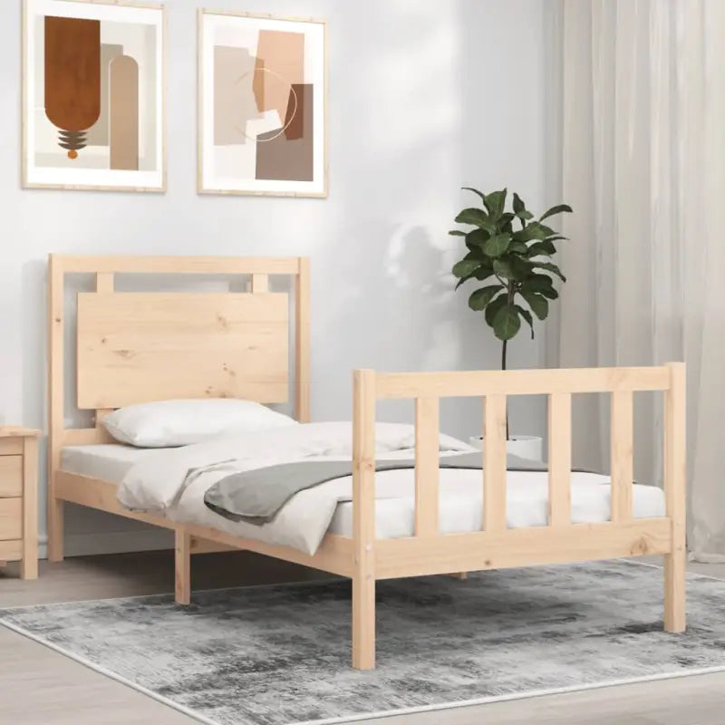Massief Grenenhouten Bedframe voor een Natuurlijke en Gezonde Nachtrust - Naturel / 100 x 200 cm - Bedden & bedframes