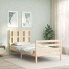 Massief grenenhouten bedframe voor een natuurlijke en praktische inrichting - Naturel / 75 x 190 cm - Bedden & bedframes
