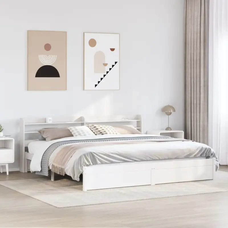 Massief Grenenhouten bedframe voor een natuurlijke en praktische uitstraling - Bedden & bedframes