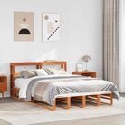 Massief Grenenhouten Bedframe voor een Stevige en Decoratieve Slaapruimte - Wasbruin / 120 x 190 cm - Bedden & bedframes