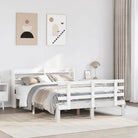 Massief grenenhouten bedframe voor goede nachtrust en natuurlijke stijl - Wit / 150 x 200 cm - Bedden & bedframes