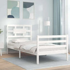 Massief Grenenhouten Bedframe voor Natuur en Comfort in je Interieur - Wit / 90 x 190 cm - Bedden & bedframes