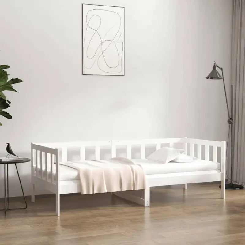 Massief grenenhouten multifunctionele slaapbank voor woonkamer en gastenvertrek - Wit / 90 x 190 cm - Bedden & bedframes
