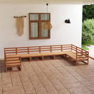 Massief Grenenhouten Tuinset voor Ontspanning en Gezelligheid - Honingbruin / Nee - Tuinsets