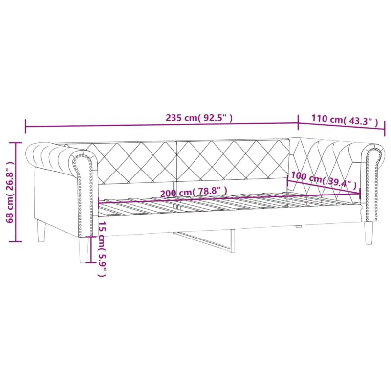 Massief hout 2-in-1 dagbed met modern ontwerp voor woonkamer of slaapkamer - Bedden & bedframes