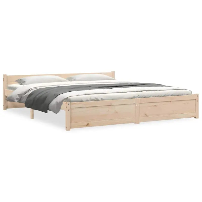 Massief hout bedframe van massief grenenhout met levering bevat - Bedden & bedframes