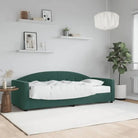 Massief hout dagbed met modern ontwerp voor woonkamer en slaapkamer - Donkergroen / 80 x 200 cm / met matras - Bedden &