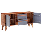 Massief hout dressoir met klassiek ontwerp voor je leefruimte - 120 x 30 x 55 cm / 1 - Dressoirs & buffetkasten