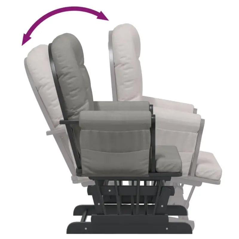 Massief Rubberwood Schommelstoel met Footrest voor Ontspanning en Voeden - Schommelstoelen