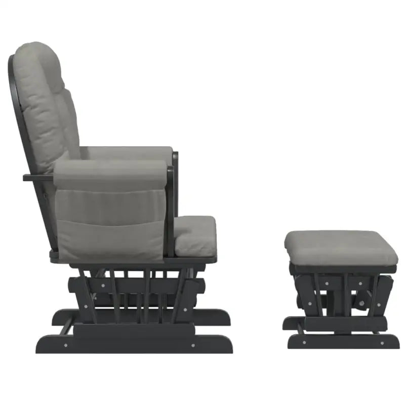 Massief Rubberwood Schommelstoel met Footrest voor Ontspanning en Voeden - Schommelstoelen