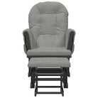 Massief Rubberwood Schommelstoel met Footrest voor Ontspanning en Voeden - Schommelstoelen