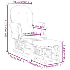 Massief Rubberwood Schommelstoel met Footrest voor Ontspanning en Voeden - Schommelstoelen