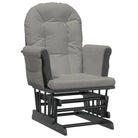 Massief Rubberwood Schommelstoel met Footrest voor Ontspanning en Voeden - Schommelstoelen