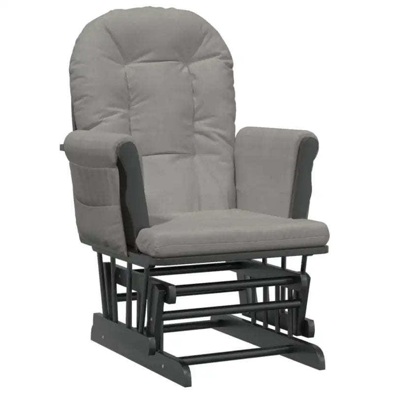 Massief Rubberwood Schommelstoel met Footrest voor Ontspanning en Voeden - Schommelstoelen
